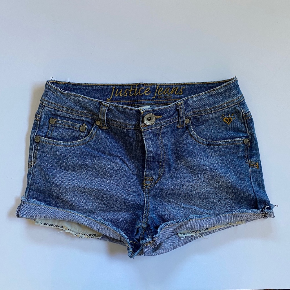 Justice jean shorts